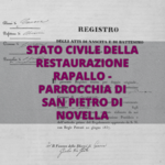 Stato civile della restaurazione, rapallo, san pietro di novella