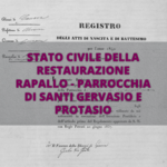 Stato civile della restaurazione, rapallo, santi gervasio e protasio