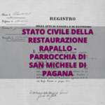 Stato civile della restaurazione, rapallo, san michele pagana
