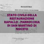 Stato civile della restaurazione, rapallo, san martino di noceto
