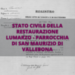Stato civile della restaurazione, lumarzo, san maurizio vallebona