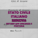 Stato civile italiano, genova, san vincenzo e portoria