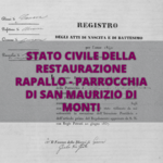 Stato civile della restaurazione, rapallo, san maurizio di monti