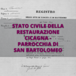 Stato civile della restaurazione, cicagna parrocchia di san bartolomeo
