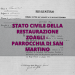 Stato civile della restaurazione, zoagli, san martino